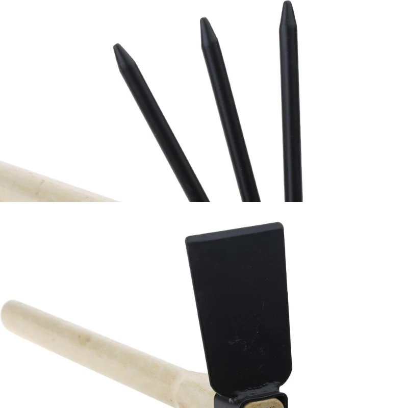 Wood+ Tool Steel Portable Hoe Loosening Soil Hand Tool Anti-bending Hoe 3