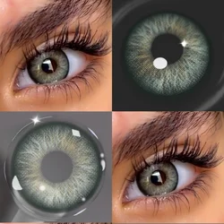 Lalens Bright Blue 14.20mm Contact Lenses for Natural Eye Enhancement (Green)