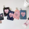 Kpop Idol Photocard Storage Denim Frame with Keychain 3 Inch School Girl Trend Gift Card Holder & Note Holder 2