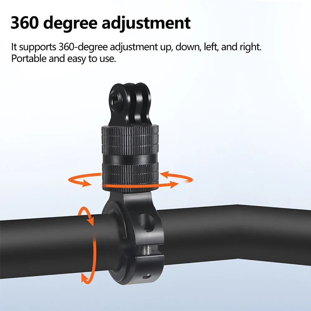 Motorcycle Handlebar Mount Aluminum Alloy Bike Holder For GoPro Hero 13 12 11 10 9 8 Insta360 SJCAM AKASO DJI Osmo Action Camera