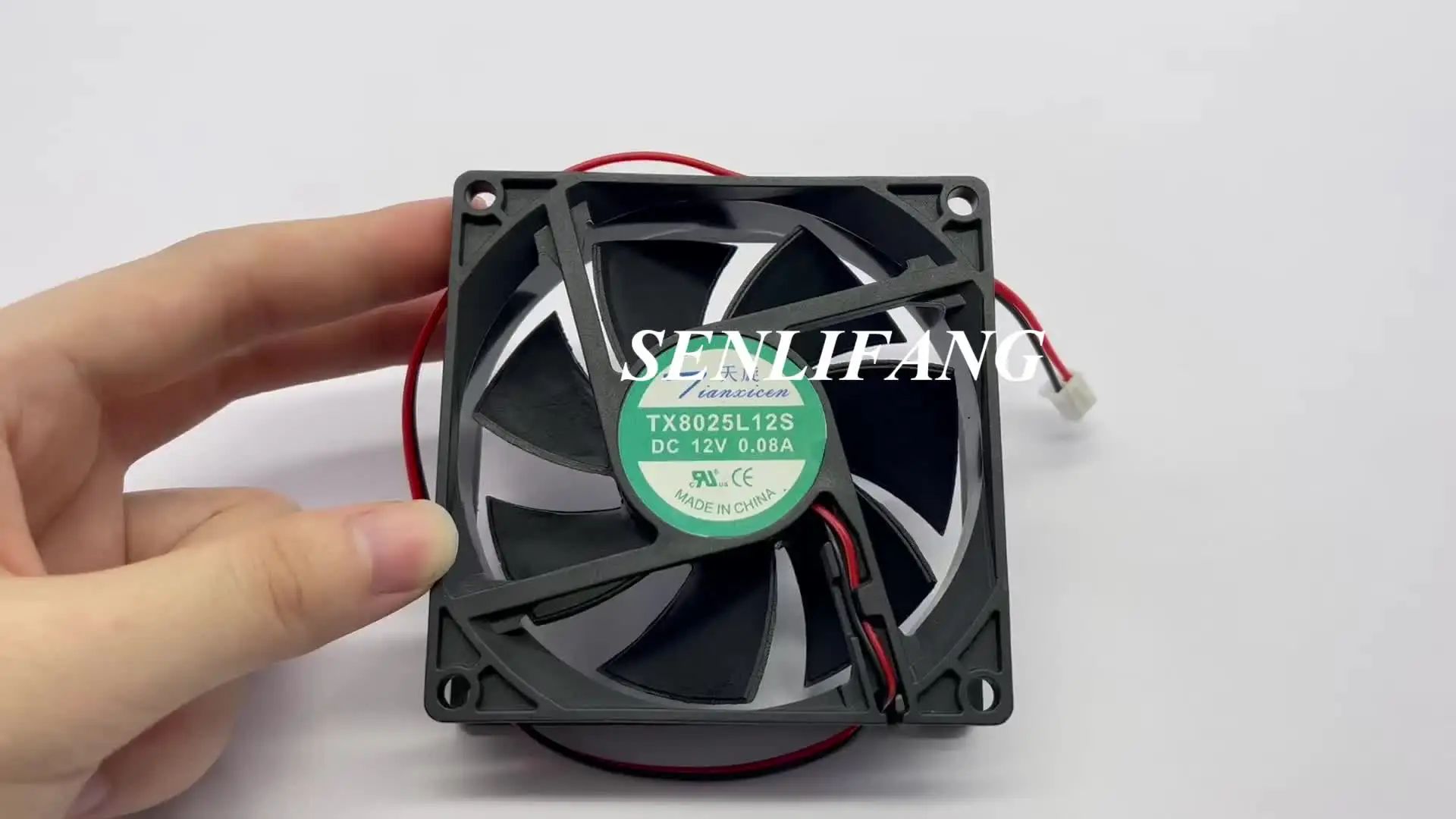 超静音冷却ファン2本のケーブル,12v,0.08a,8025,8cm,80x80x25mm