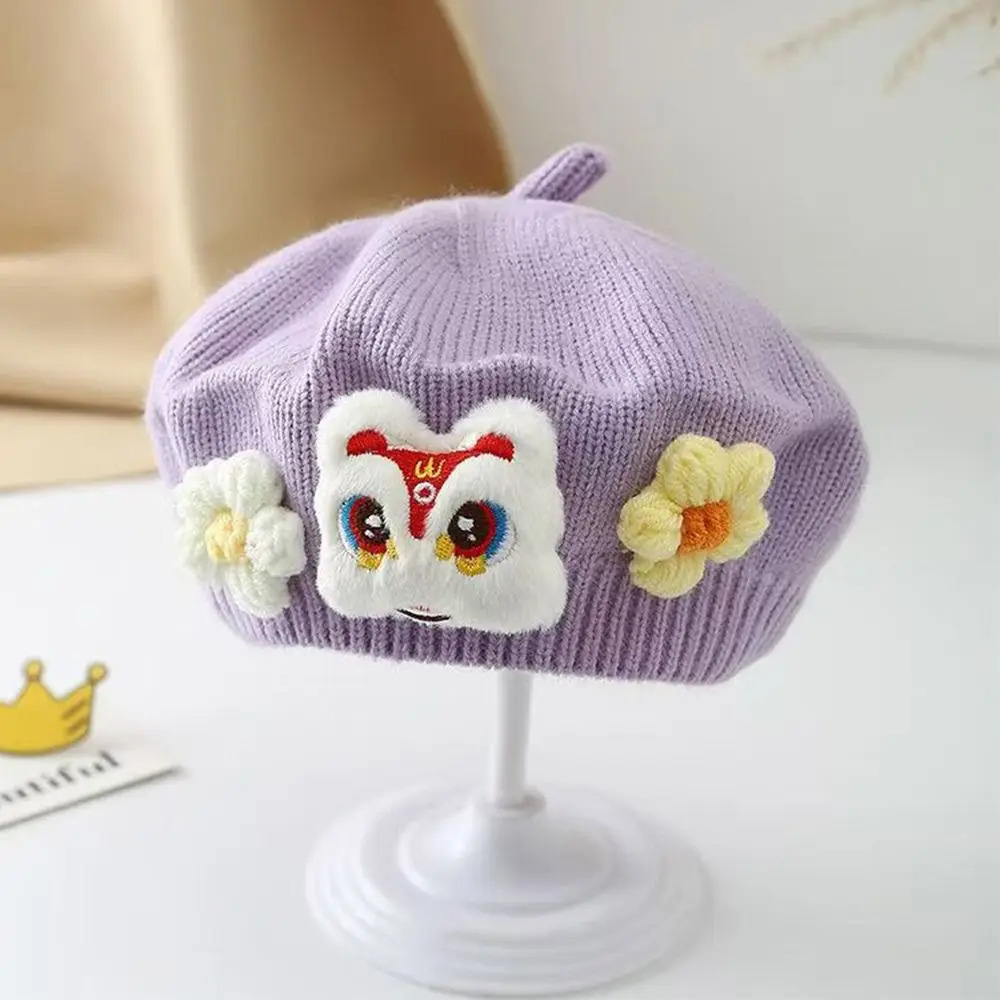 Soft Knitted Baby Beret Hat for Girls
