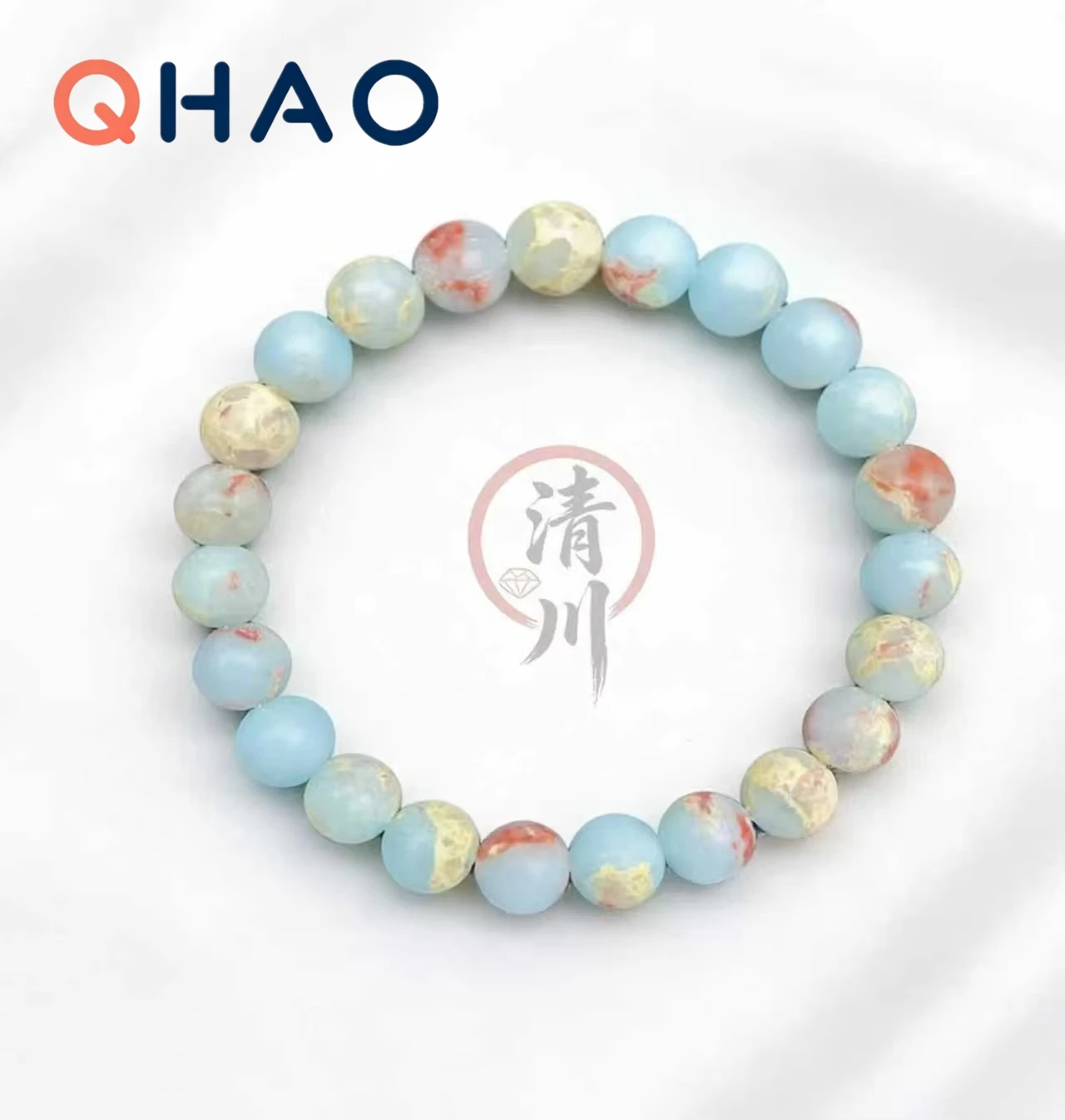 Quartz and Ocean Sediment Beaded Bracelet - Shoushan Stone Refreshing Purifying Jewelry