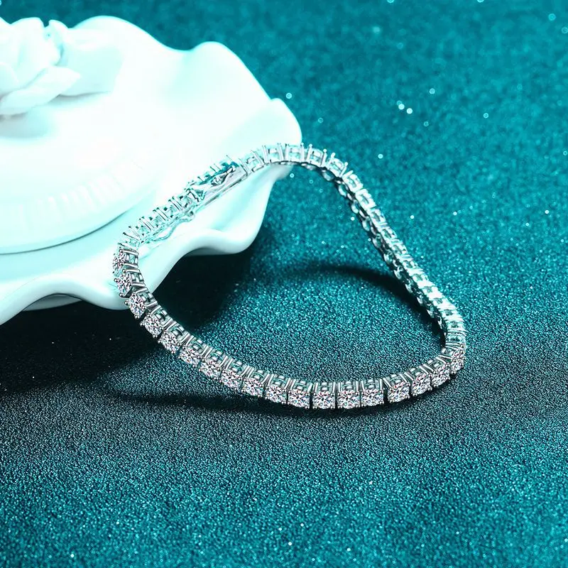 100% S925 Sterling Silver 2- Real Moissani