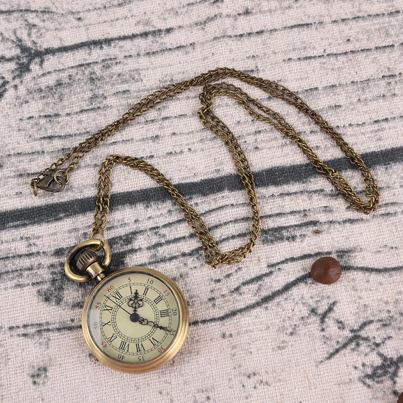 1Pc Vintage Quartz Fashion Personality Classic Rome Scale Pocket Watch Gifts