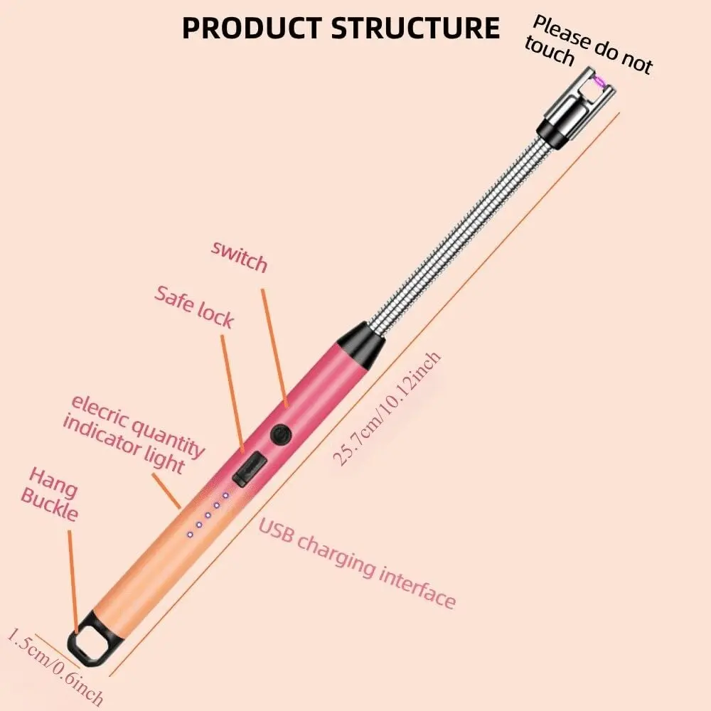 3PCS/Set Gradient Color No Flame 360 Degree Rotating Lighter, Aromatherapy Candle Stove Igniter Electric Lighter,cool Lighter