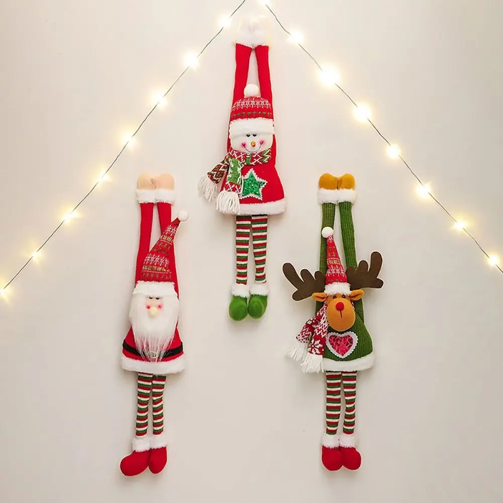 

Multicolor Christmas Decoration Santa Snowman Deer 13.5*64cm Drop Ornament Scene Decor Party Supplies Plush Hanging Doll