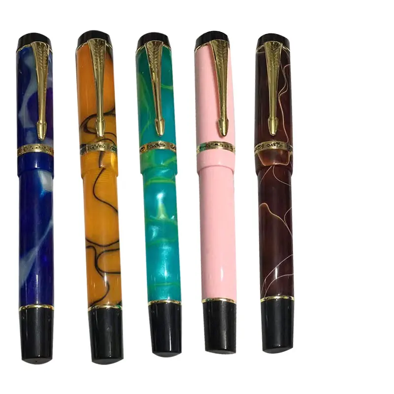 Kaigelu 316B Fountain Pen F EF  Nib  Beautiful Marble Amber Pattern Ink Pen Writing Gift for Office Business The Trumpet beautiful marble pattern ocean nature landscape of turks