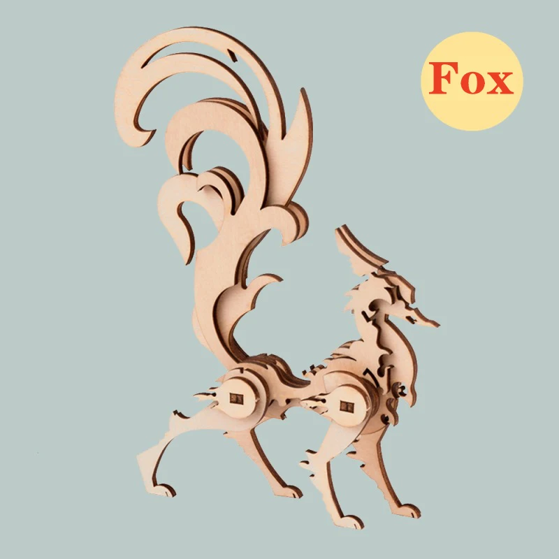 3D Wooden Small Toy Assembly Kit Lovely Animal Assembly Puzzle Mini Model Children Toy Handicraft Accessories Developmental Toys