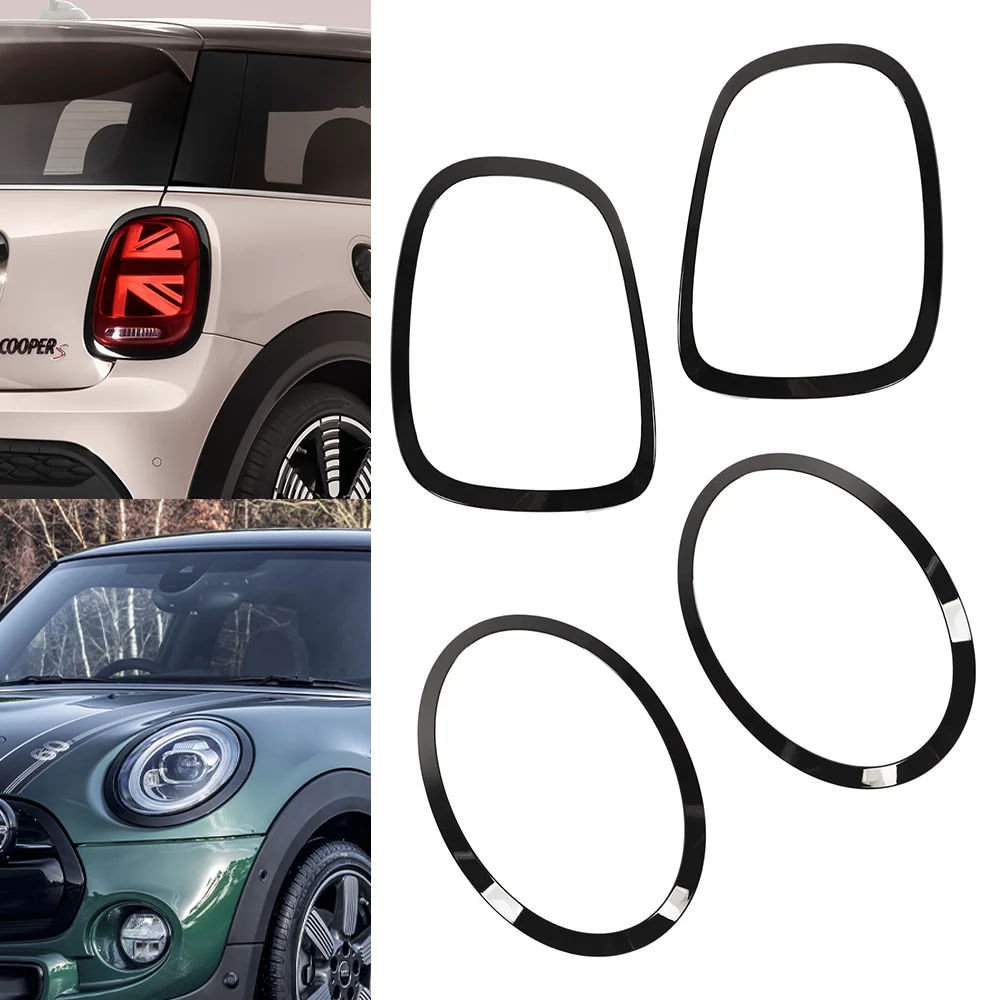 5Pcs 프론트 범퍼 그릴 트림 헤드라이트 서라운드 미등 트림 스티커 미니 F55 F56 F57 One Cooper S JCW 2014-2021