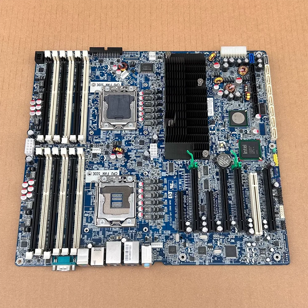 HP Z800 591182-001 576202-001 460838-002용 워크스테이션 마더보드는 55 시리즈 -56 시리즈 CPU 536798-001 REV 1.02를 지원합니다.
