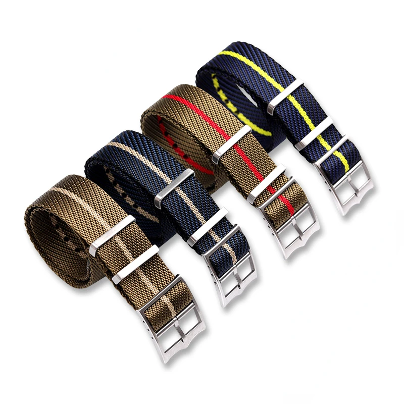 Per Tudor Bay Little Red Flower Woven Rolex Omega Cinturino Comodo Impermeabile 20 22Mm Cinturino Per Orologio In Tela Di Nylon