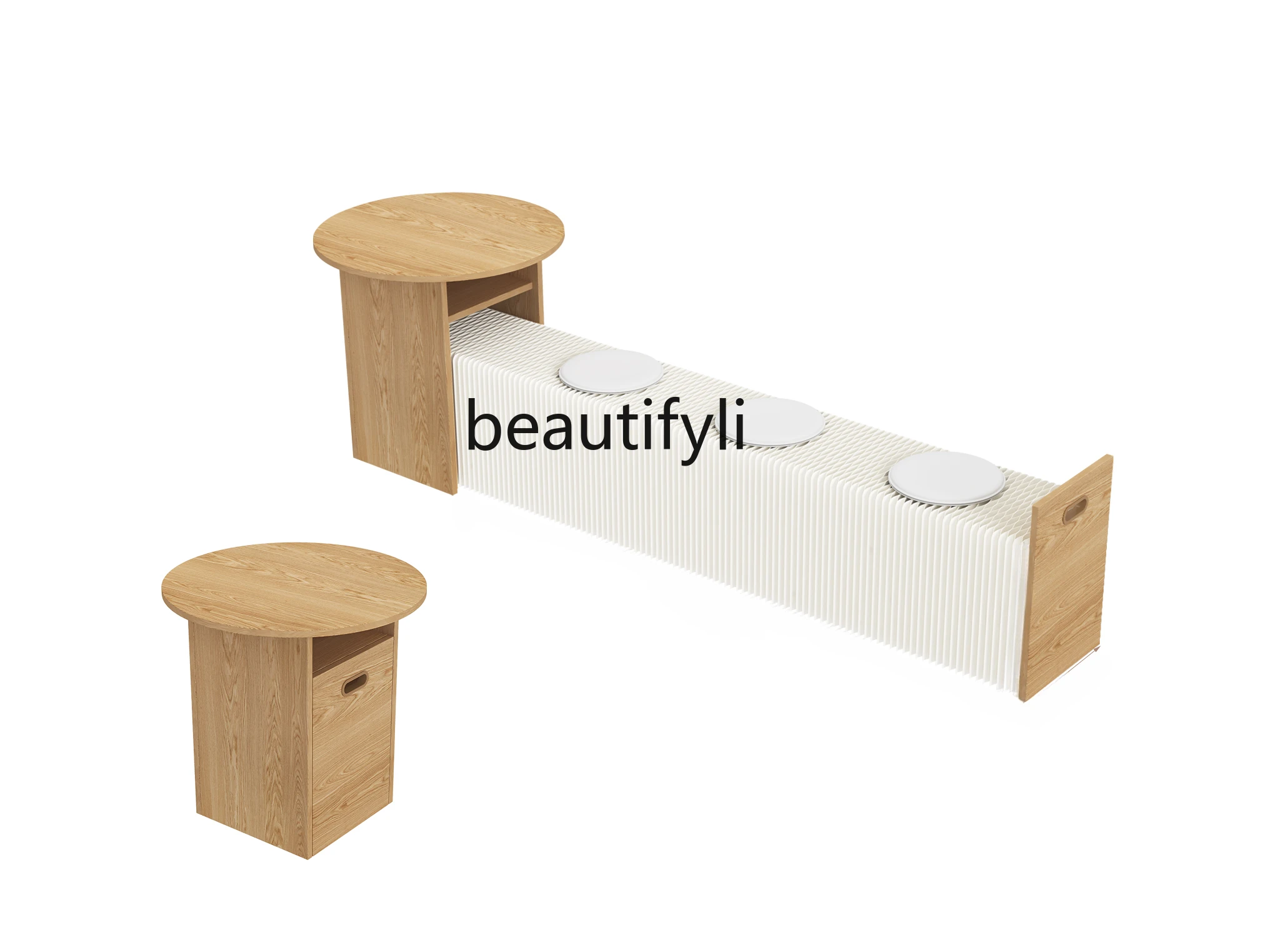 

Small Coffee Table Desks and Chairs Creative Collapsible Lazy Sofa Stool Fashion Living Room Organ Paper Low Stool