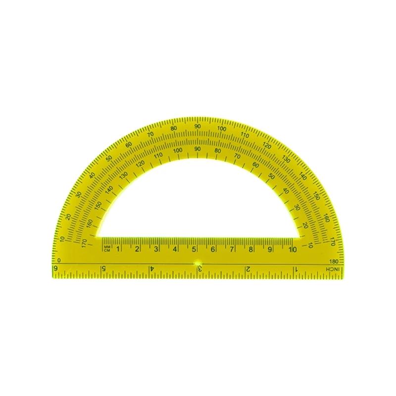 5Pcs 투명 플라스틱 각도기 180 각도기 6 인치 각도기 학교 사무실 기하학 제도 도면