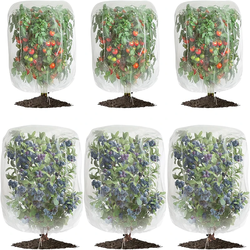 

Insect Bird Barrier Mesh, Garden Netting Barrier Netting for Plant with Drawstring, Protective Cover for Blueberry Bushes Tomat