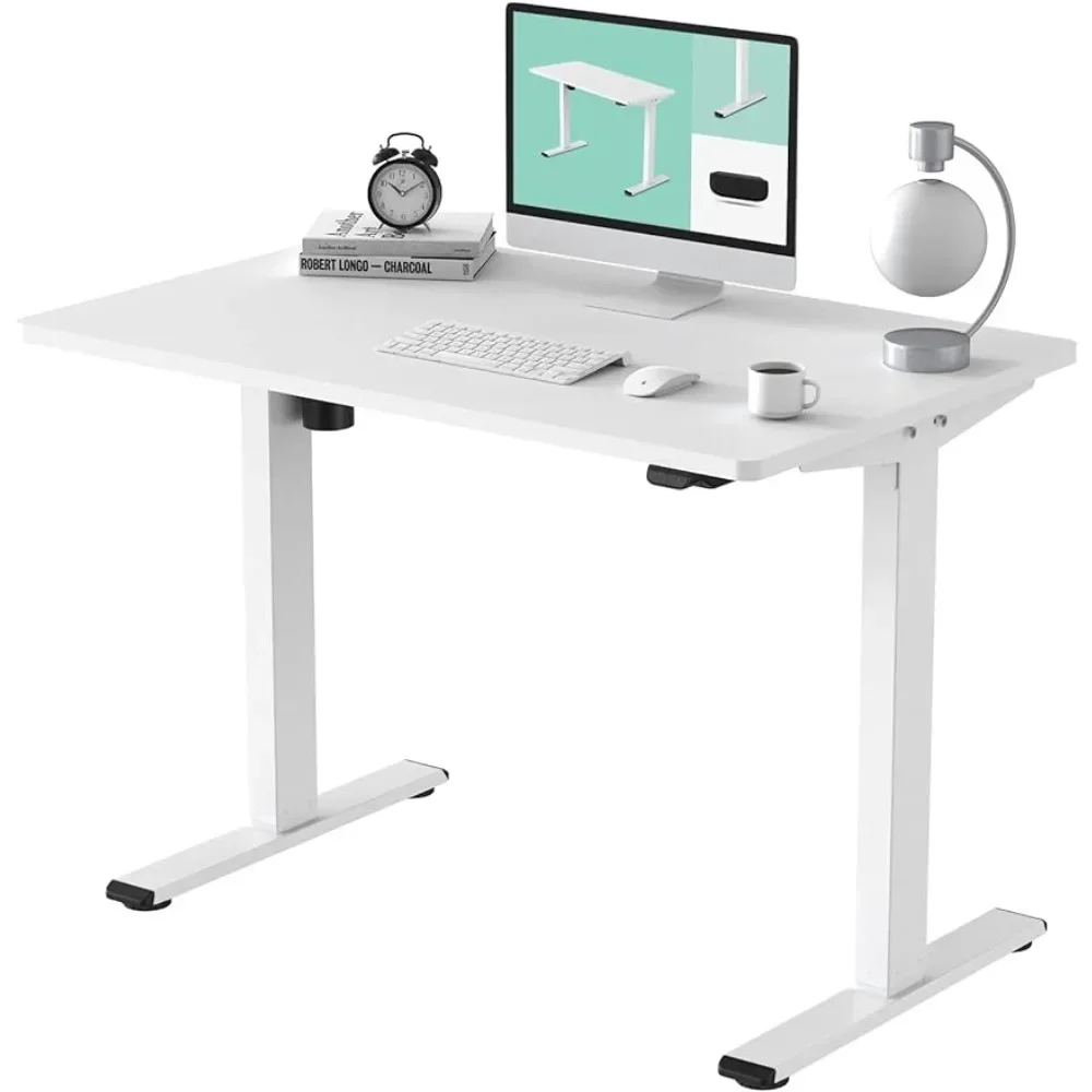 

Electric Standing Desk Whole Piece 48x30 Inch Desktop Adjustable Height Desk Home Office Computer Workstation Sit Stand Up Desk