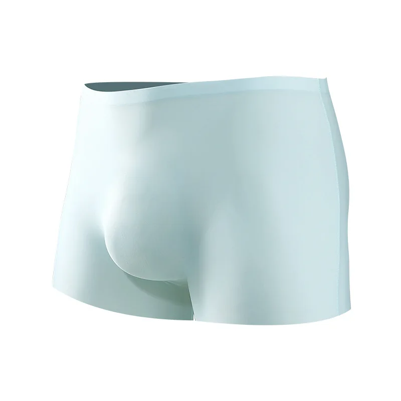 Slip da uomo Sexy in seta di ghiaccio senza cucure slip a U convesso intimo pantaloncini tronchi mutande Boxer Boxer Boxer piatti mutandine da uomo / Biancheria intima maschile