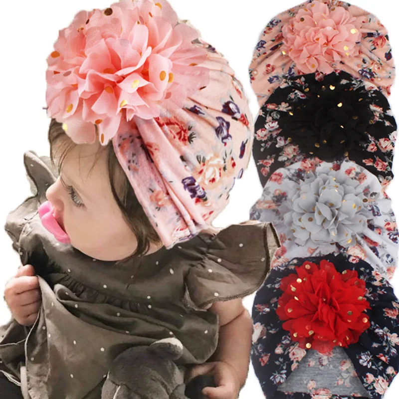Tanio Wiosenny kwiat dziewczynek kapelusz dla noworodka miękka bawełna dla