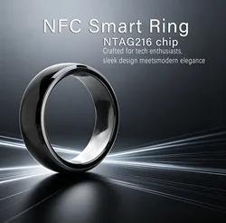 Waterproof Ceramic NFC Smart Ring with Rewritable RFID (Smart Ring)