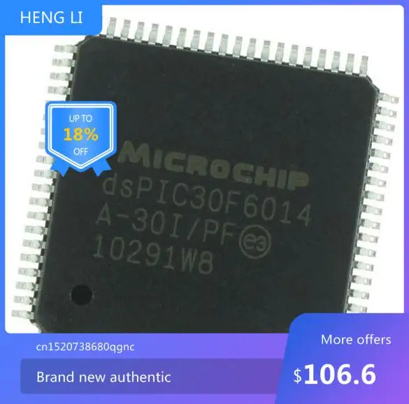 

100% NEW Free shipping DSPIC30F6014A-30I/PF DSPIC30F6014A QFP80 PIC30F6014A