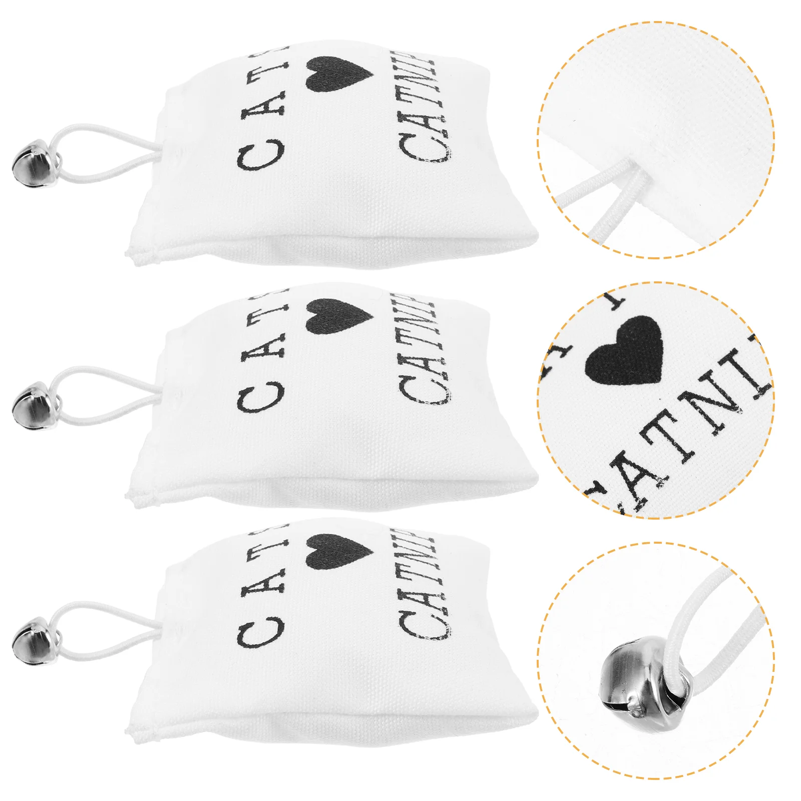 

3pcs 7x6cm Catnip Sack Grab Cat Nip Toys for Cat Playing (Random Style)