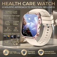 Montre connectée de santé et de mode 2026 pour femmes, écran AMOLED 2,0 pouces, ECG, examen physique, analyse de graisse, acide urique, fréquence cardiaque, appels Bluetooth, pour dames 1