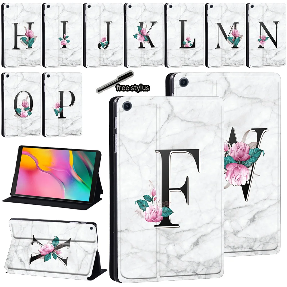 Custodia Per Tablet Per Samsung Galaxy Tab S7 11/Tab S6 Lite 10.4/S6 10.5/S5E 10.5/S4 10.5 Pollici Custodia In Pelle Con Stampa Bianca