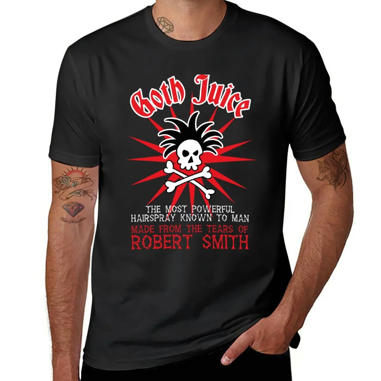 

Goth Juice the Most Powerful Hairspray known to Man T-Shirt summer clothes funnys mens vintage t shirts