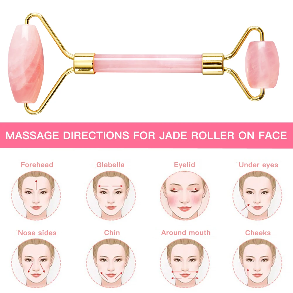 Natural Jade Facial Roller Massager for Eye and Body Spa Treatment