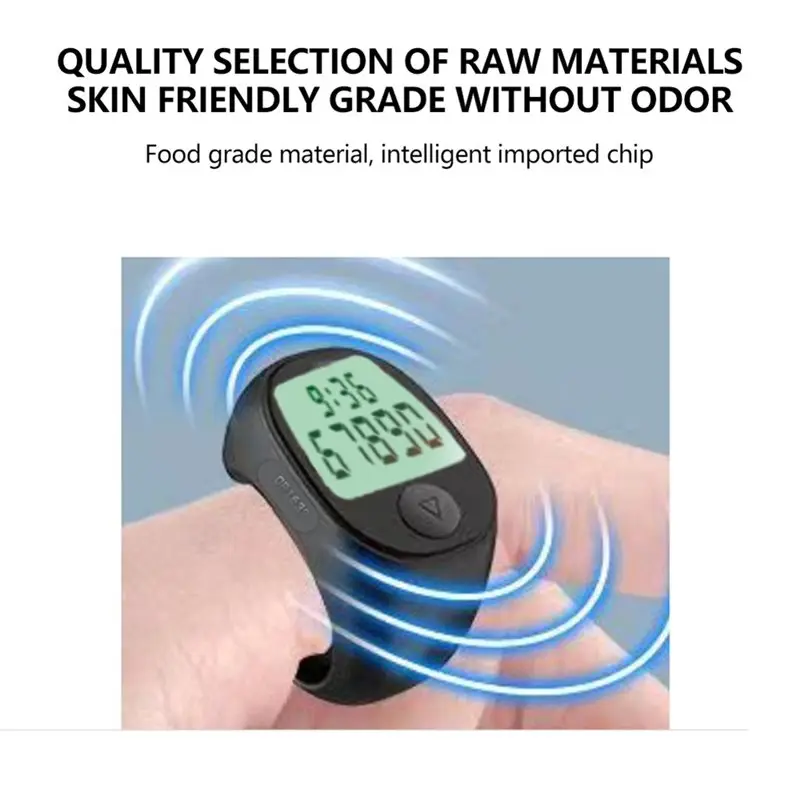 【GIFT】LCD Digital Counter Smart Electronic Muslims Tasbeeh Finger Counter For Prayer Time Reminder Waterproof 5