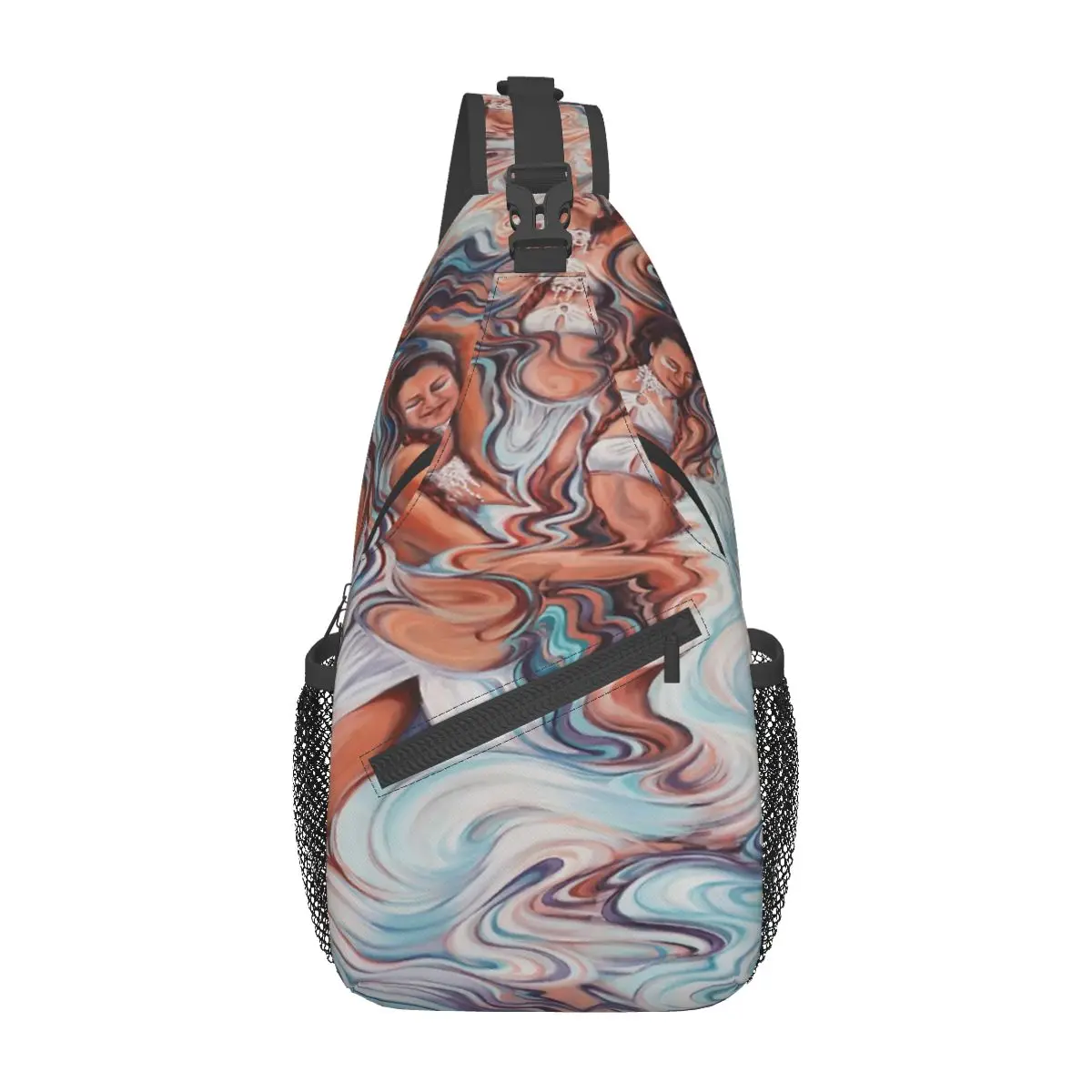 

Burning Fans Chest Bag Personalized With Zipper Mesh Bag Out Cross chest bag Customizable