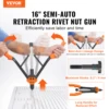VEVOR 14" 16" Rivet Nut Tool Rivnut Tool Kit with Metric and SAE Mandrels 70PCS/186PCS Rivet Nuts With Rugged Carrying Case 2