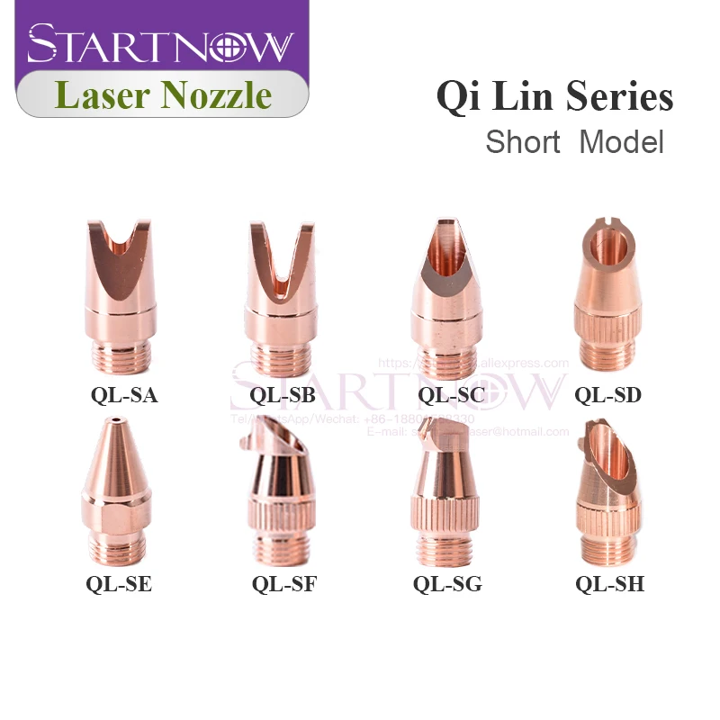 Startnow 5PCS Hand-held Copper Welding Nozzles For QiLin Raytools Handheld Welding Machine Screw thread M10 Laser Cutting Nozzle 3