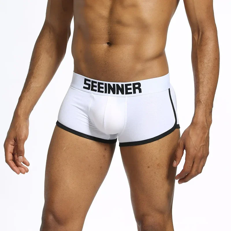 Boxer Uomo 6131 In Rete Traspirante | Push Up Imbottito E Hip Enhancer | Biancheria Intima Sexy