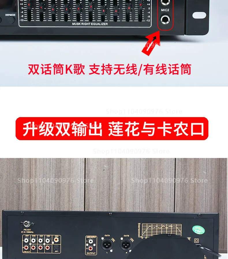 Professional 31 Band HiFi Equalizer Effects Processor 2 in 1 Bluetooth Optical C