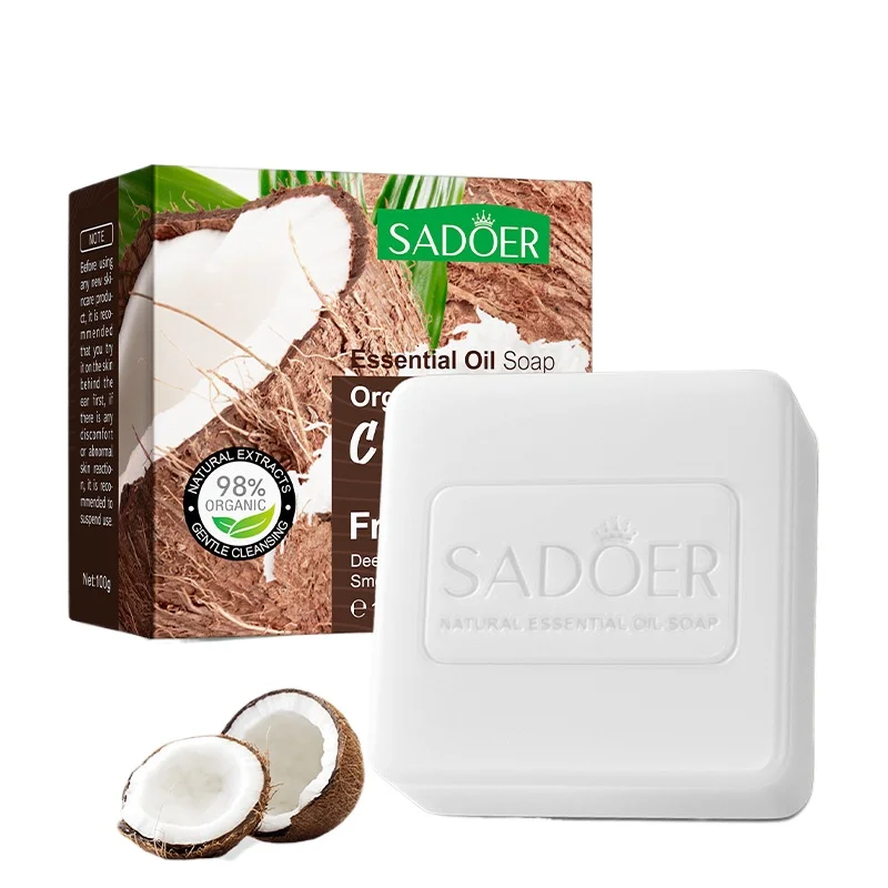 Coconut Handmade Essential Oil Soap Washing Dead Skin Removal Agua Florida Intimate Sandalwood Fast Lightening Foot Shampoo Milk hand soap