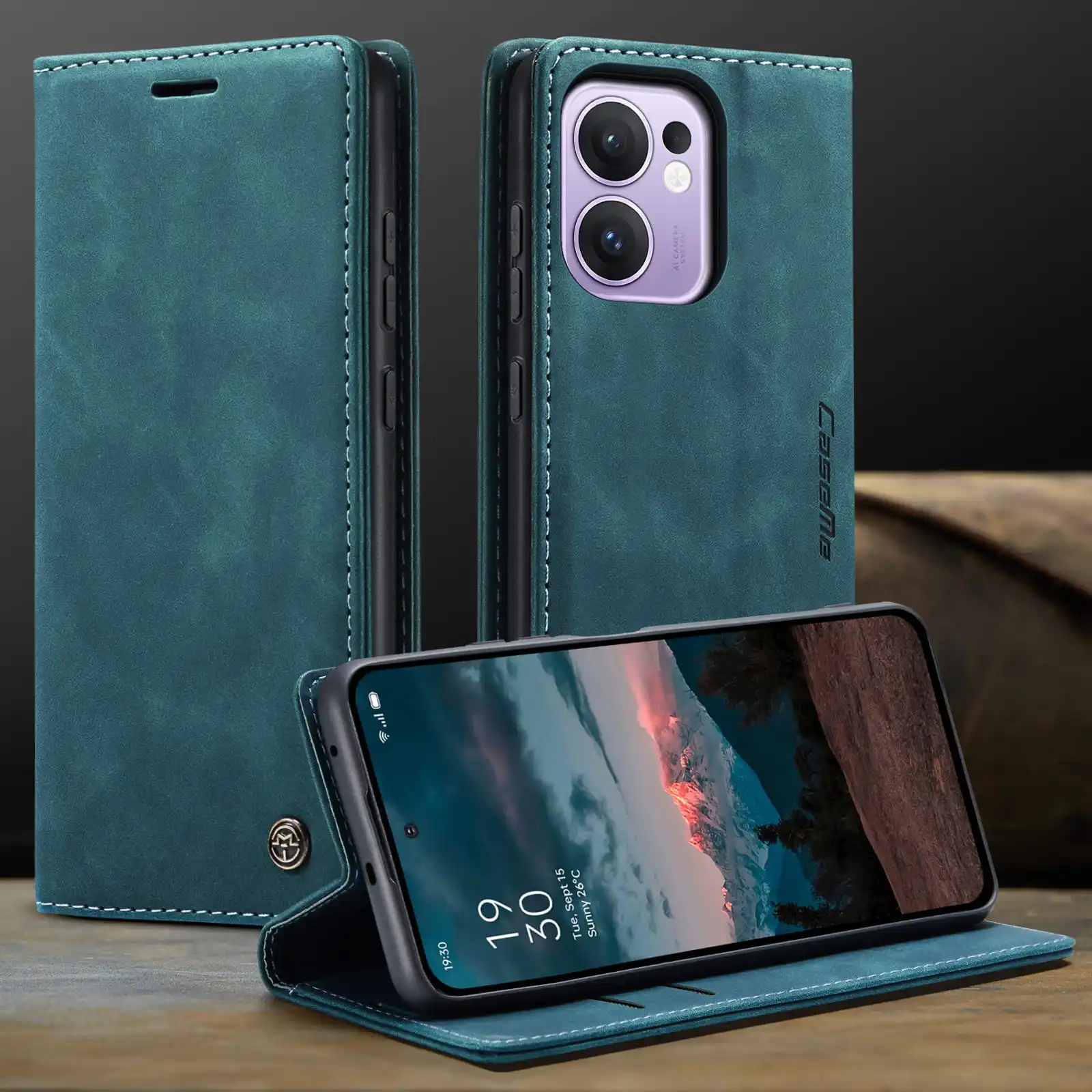 Luxury Retro Leather Wallet Phone Cover with Multiple Card Slots and Stand Function