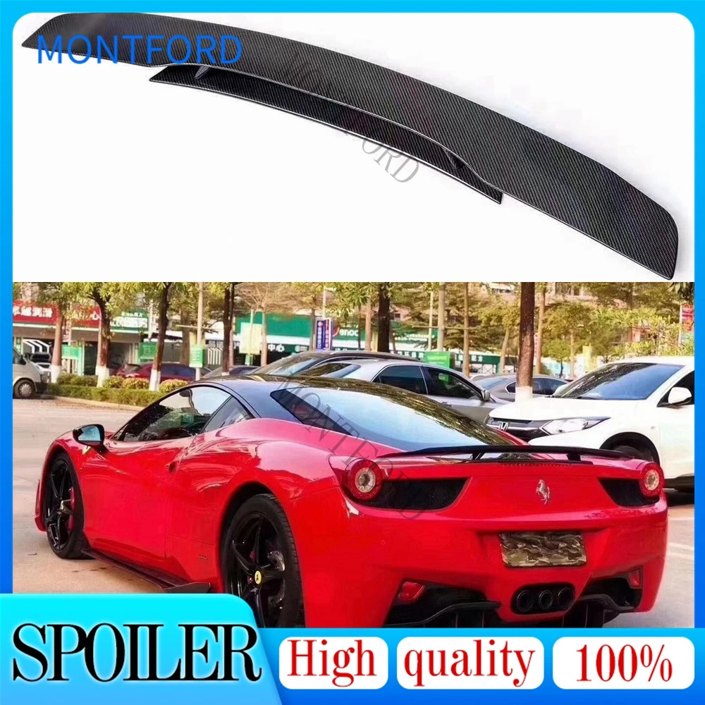 

SHCHCG для кабриолета Ferrari 458 Coupe 2011 2012 2013, Стайлинг автомобиля, задний спойлер из углеродного волокна на крышу, украшение для багажника