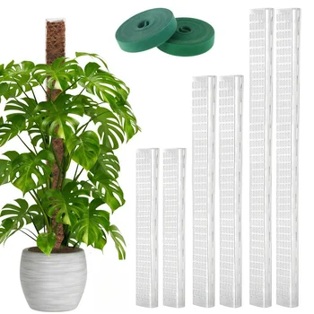Plastic Moss Pole for Plants Monstera,24in/36in/48 inch Plant Poles for Climbing Plants Indoor Plant Support Garden Growth Stake 1