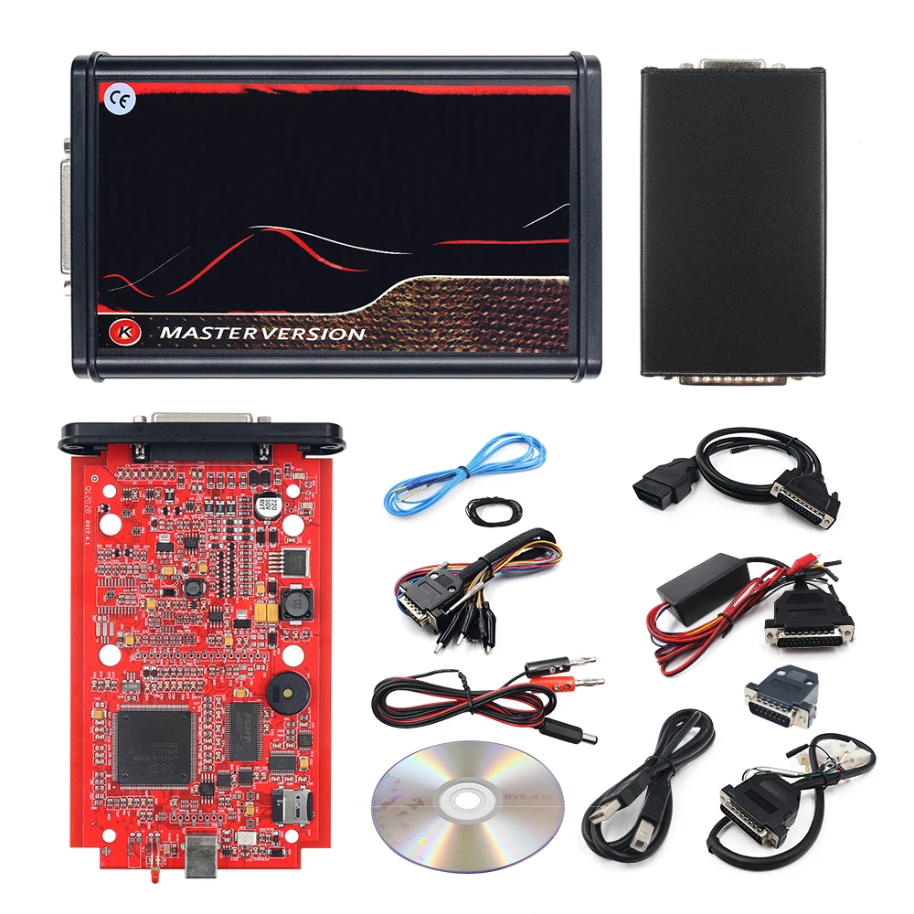 Online Unlimited KESS 2.80 EU Red V5.017 KTAG V7.020 4 LED V2.25 OBD2 Car ECU Chip Tuning Kit kess ktag Programmer Tool 2