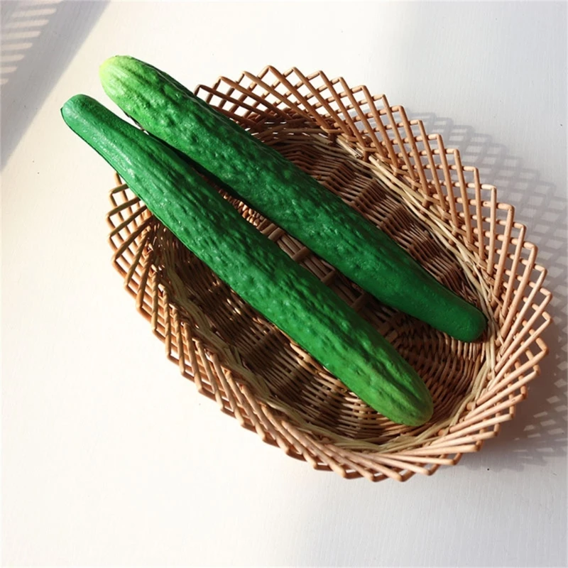 Lifelike Artificial Cucumber, eggplant, and carrot Fake Vegetable Photo Props Home Kitchen Decoration Kids Teaching Toy
