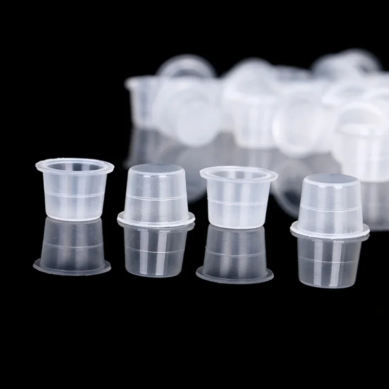 1000Pcs S/M/L Plastic Disposable Microblading Tattoo Ink Cups Permanent Makeup Pigment Holder Container Cap Tattoo Accessories