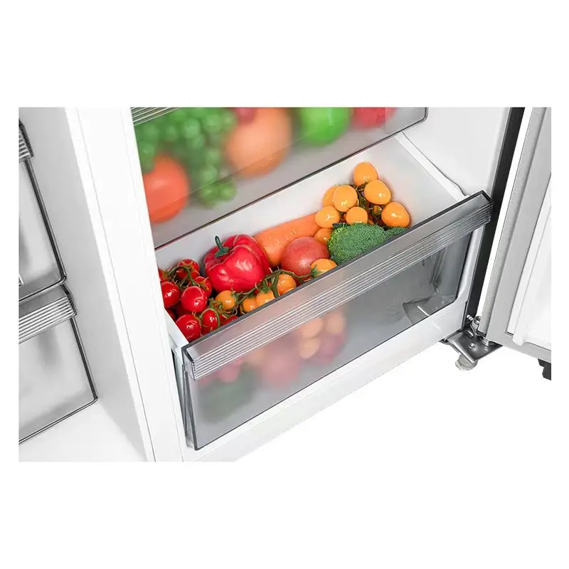 MEPS 2 Stars French Door Stainless Steel Side-by-Side Freezer Electric New Condition with Compressor Household Use Refrigerator