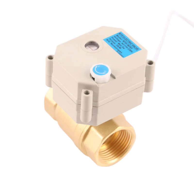 

12V 24V DC 2 Way Smart Mini RS485 Valve Electric Motorized Motor Operated Actuator Brass Ball Valve Normal Open Manual Override