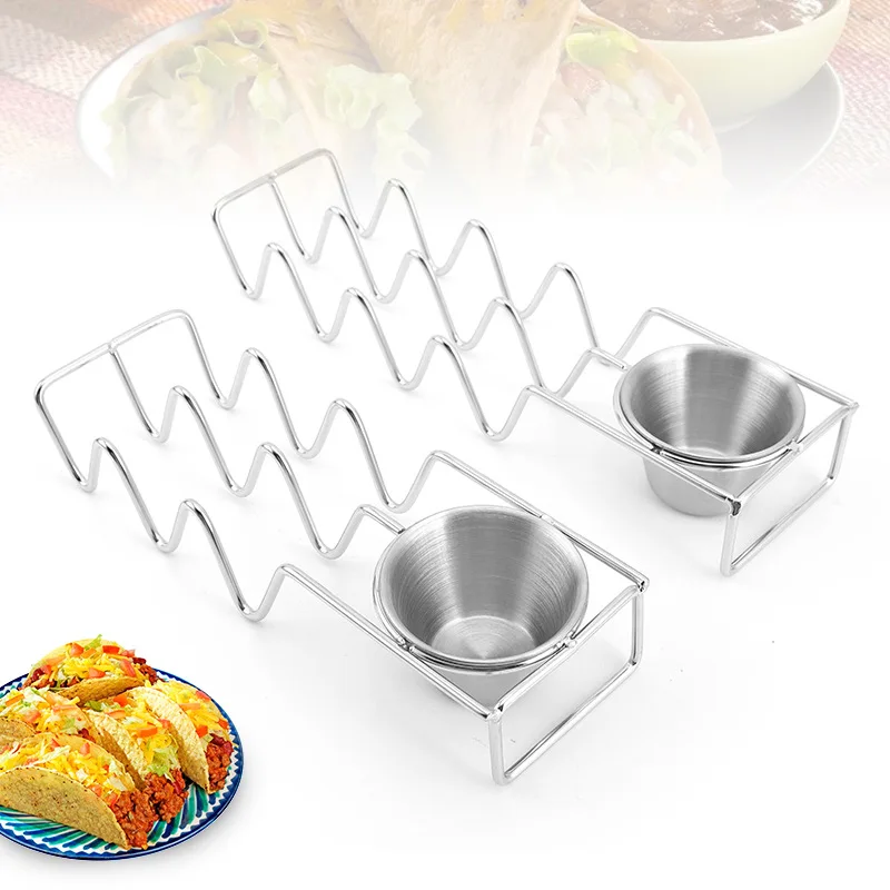 

Tortilla Rack Stainless Steel Stand Mexican Food Rack Enclosure 4 Slot Kitchen Baking Tools Pie Tools Baking Sheet Kitchen Tools