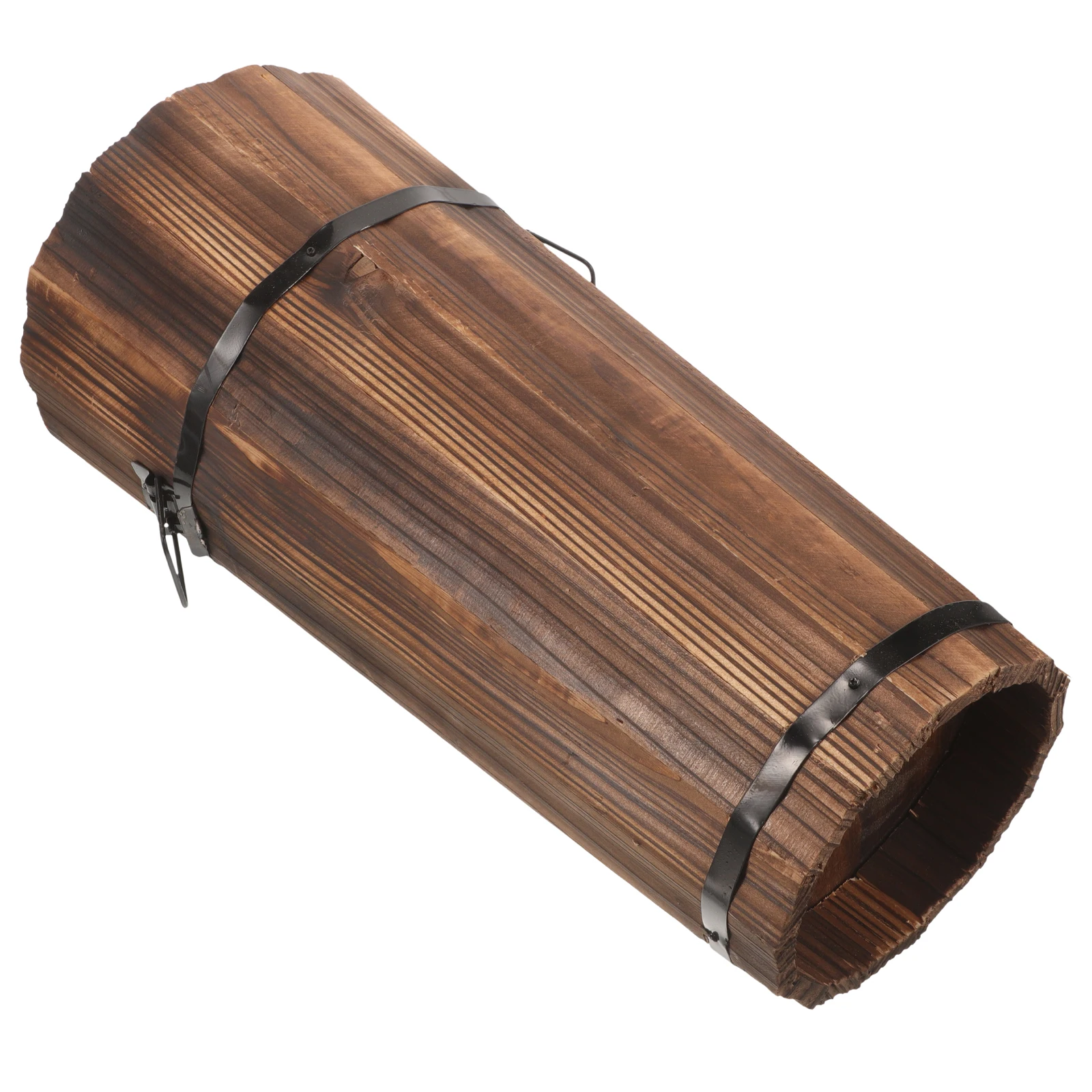 1pc Wooden Umbrella Bucket Stand Hotel Vinegar Walking Stick Wicker Shelf Stands For Entryway Outdoor Space-Saving Holder Office
