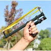 Outdoor Hunting and Shooting High Precision Telescopic High Power Stainless Steel Straight Rod Catapult Laser Flat Rubber Band 4