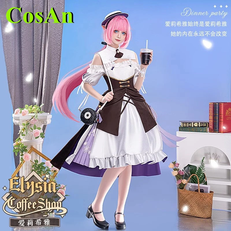 

CosAn Honkai Impact 3 Elysia Cosplay Costume Game Dress Female Activity Party Role Play Clothing New