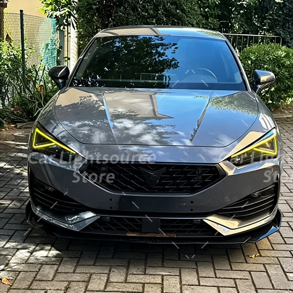 레몬 옐로우 DRL LED 보드 엔젤 아이즈 (시트 레온 MK4 쿠프라 2020-2023 5FJ941475 차량 헤드라이트 주간 주행등 모듈)