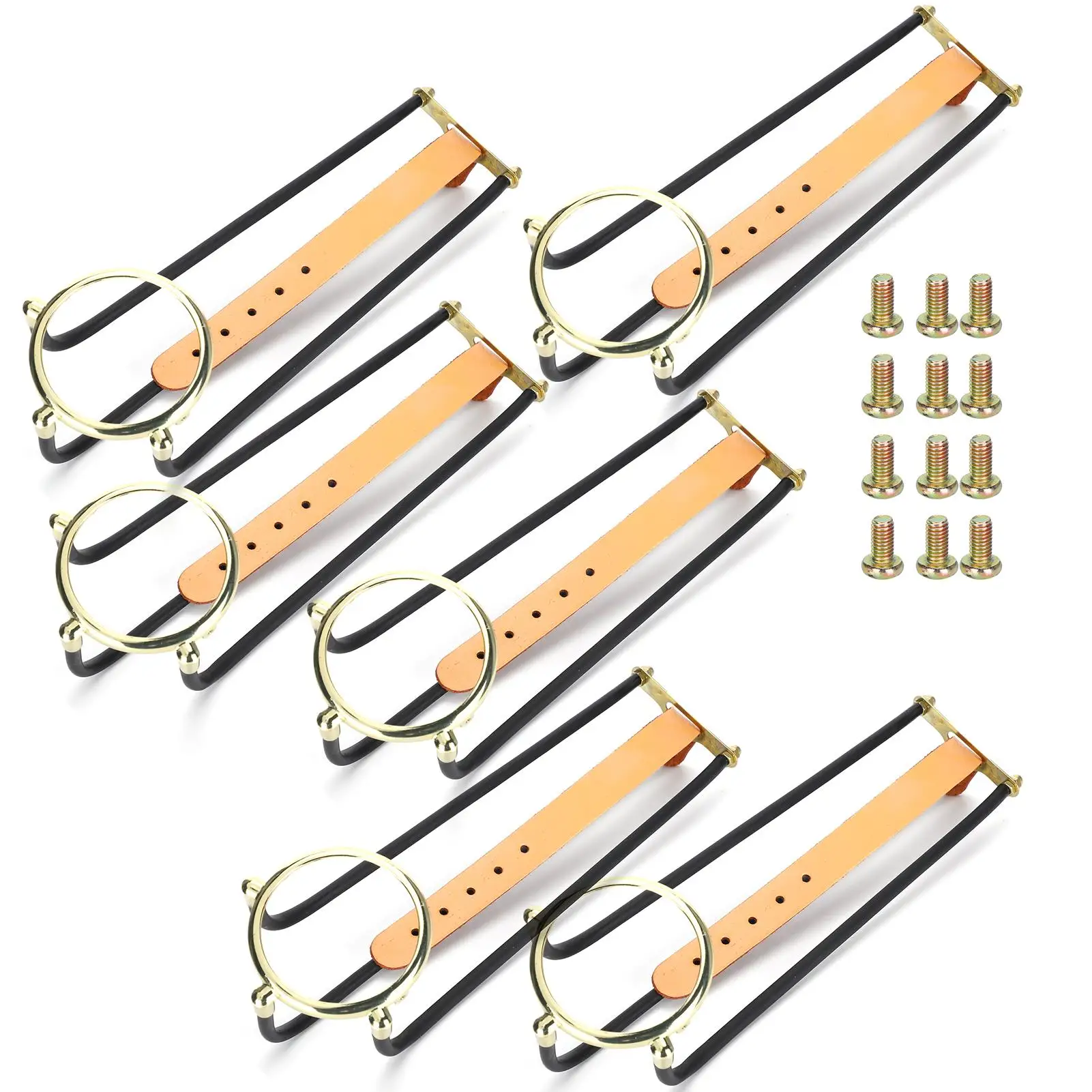 6Pcs Brass Pool Table Accessories-Billiard Ball Pocket Rails for Snooker & American Style Tables